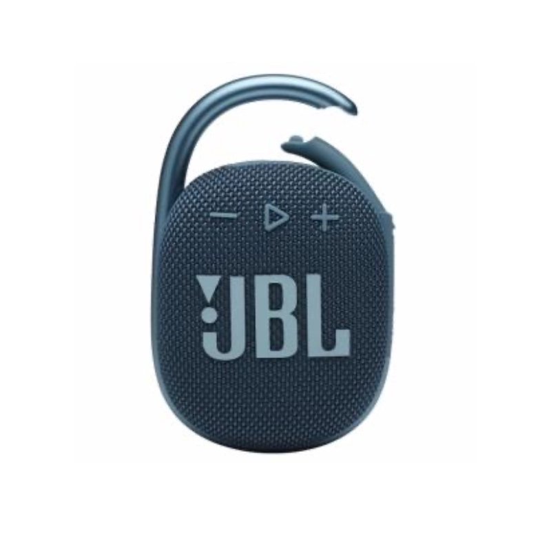 JBL Clip 4 bleu accrochée pour transport facile